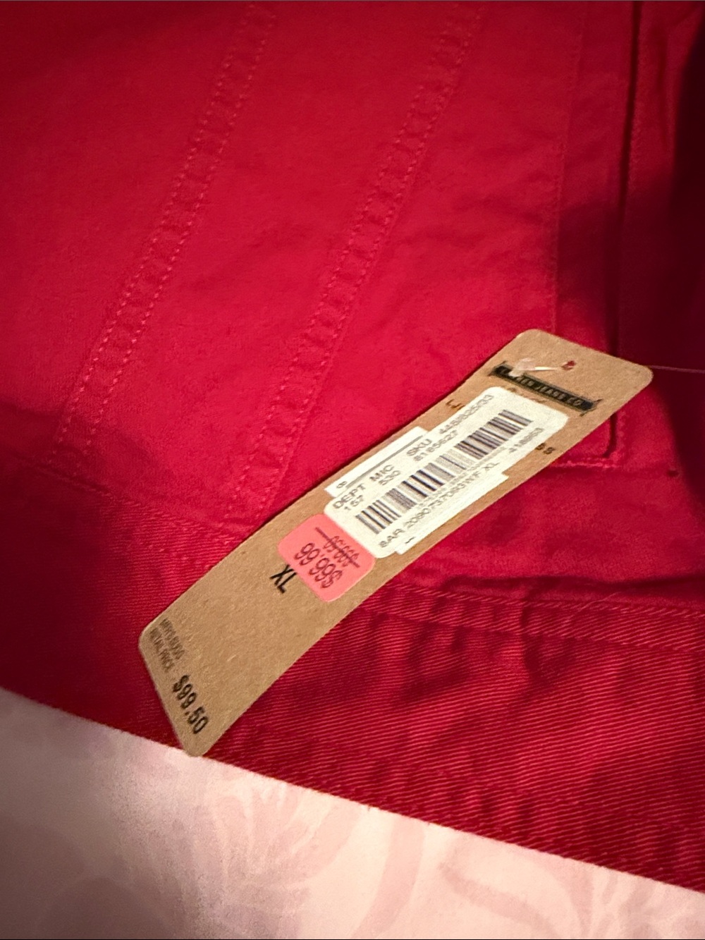 Womens red denim Jacket - Picture 4 of 6